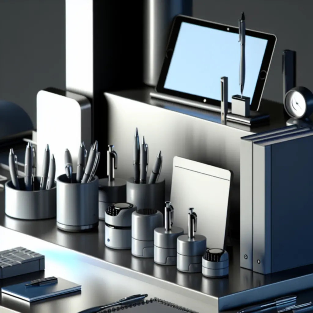 Prémium asztali rendező készlet modern irodai asztalon