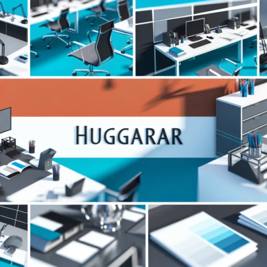 Modern, letisztult iroda, prémium irodaszerekkel berendezett munkaállomásokkal